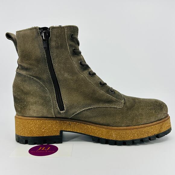 Taos Women's Main Street Smoke Rugged Leather Comfort Boots Size 39 EU/ 8-8.5 US - Picture 7 of 11